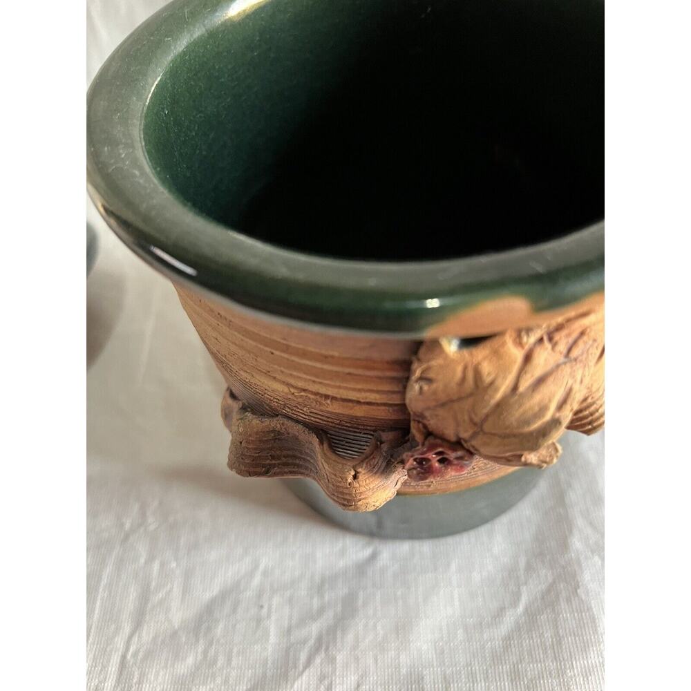 Beautiful Hand Turned Crock Set Signed - Picture 8 of 16